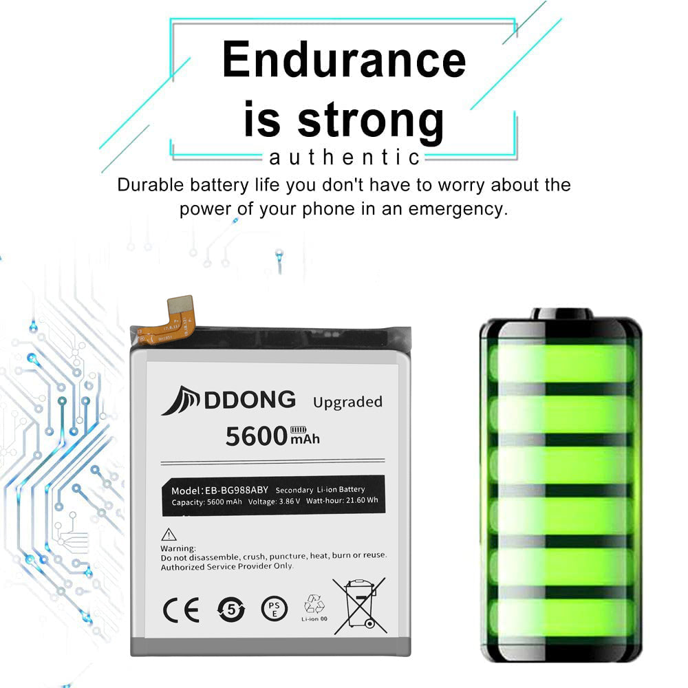 DDONG for Samsung Galaxy S20 Ultra Battery Replacement, Upgraded 5600mAh High Capacity Battery EB-BG988ABY for Galaxy S20 Ultra 5G SM-G988 G988B Replacement with Repair Tool Kits