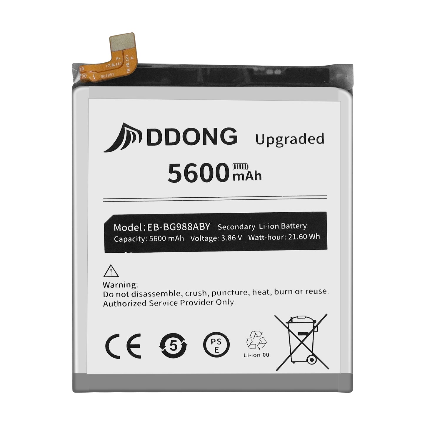 DDONG for Samsung Galaxy S20 Ultra Battery Replacement, Upgraded 5600mAh High Capacity Battery EB-BG988ABY for Galaxy S20 Ultra 5G SM-G988 G988B Replacement with Repair Tool Kits