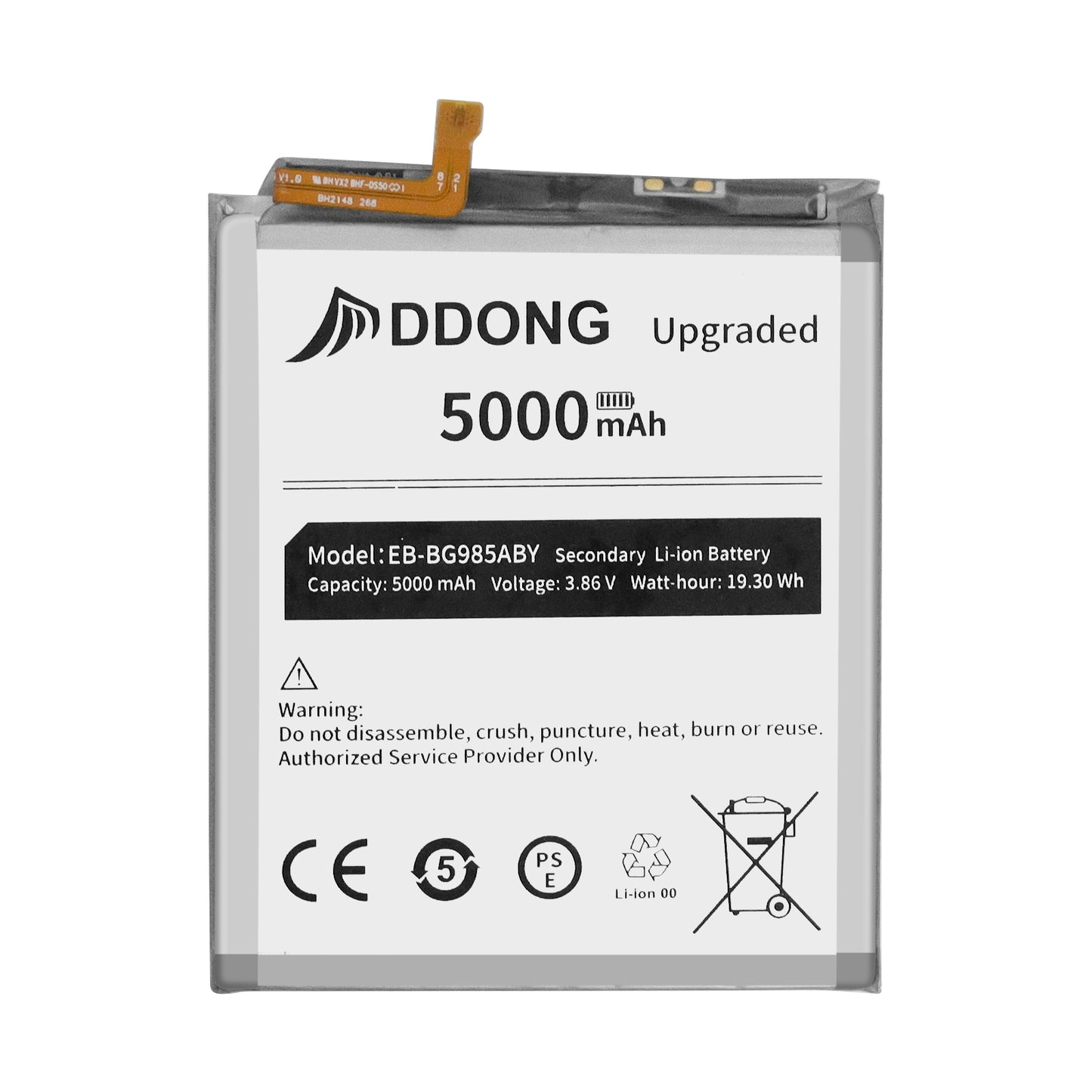 DDONG [5000mAh Upgraded] Battery for Samsung Galaxy S20 Plus SM-G985F SM-G985 S20+ 5G EB-BG985ABY Battery Replacement with Repair Tool Kit