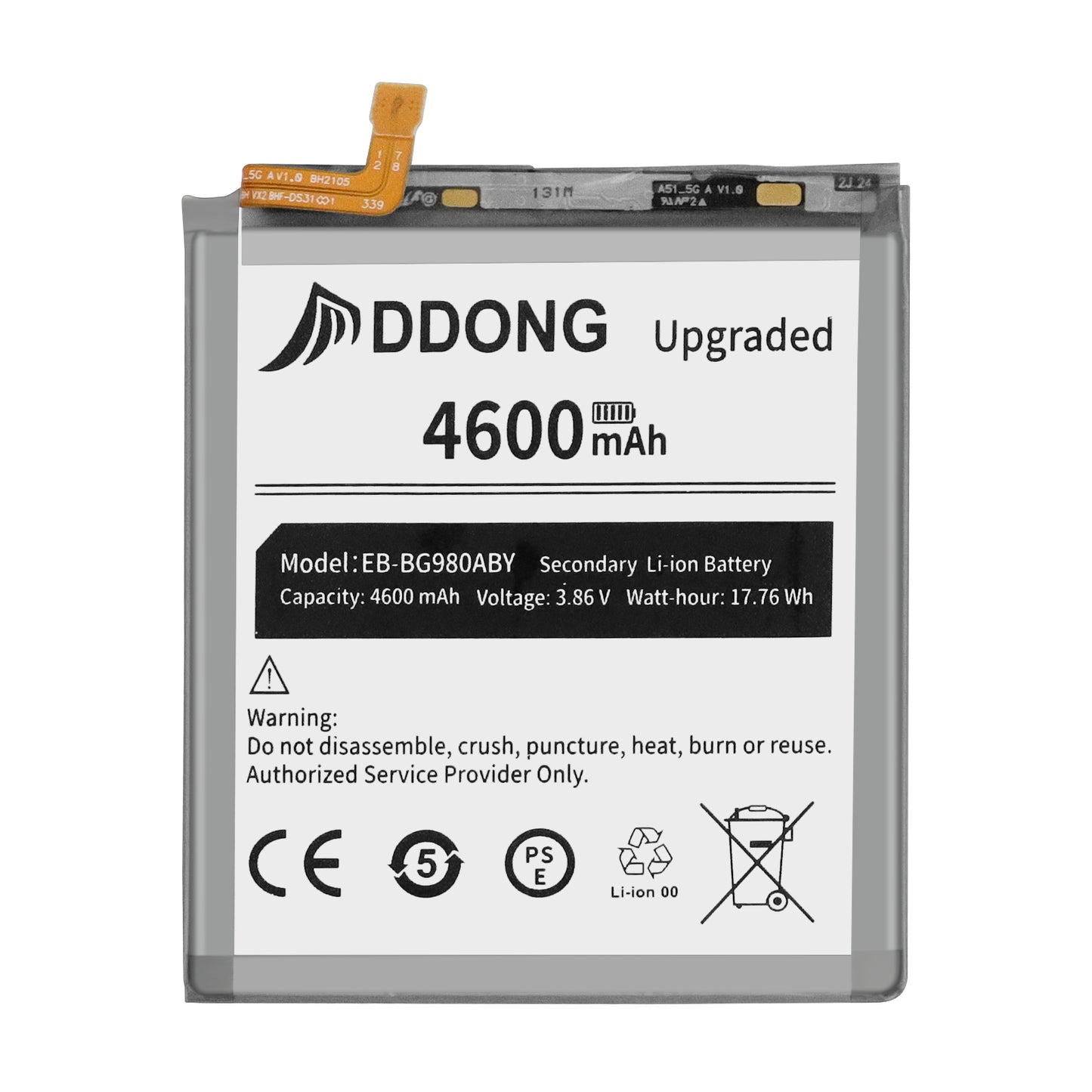 DDONG [4600mAh Upgraded] Battery for Samsung Galaxy S20 5G SM-G981U EB-BG980ABY Battery Replacement with Repair Tools