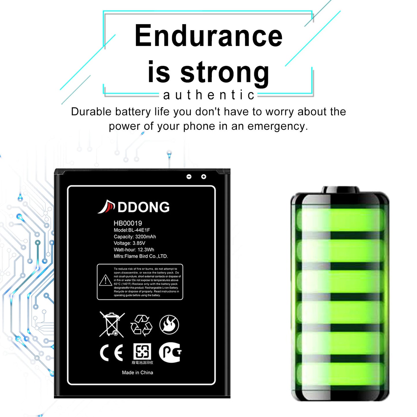 DDONG for LG stylo 3 Battery, Original Capacity [2022 Upgraded] Replacement for LG stylo 3 Plus MP450, for LG V20 H918 H910 LS997 US996 VS995 BL-44E1F Battery